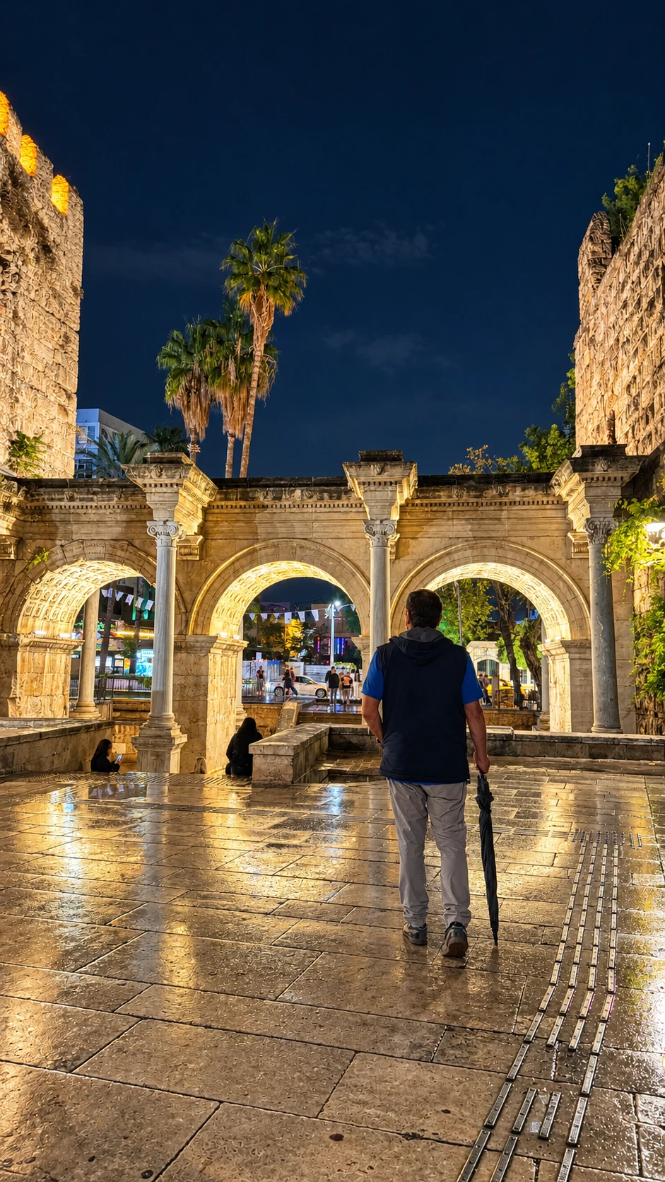 Yağmur sonrası Antalya’nın tarihi kemerleri